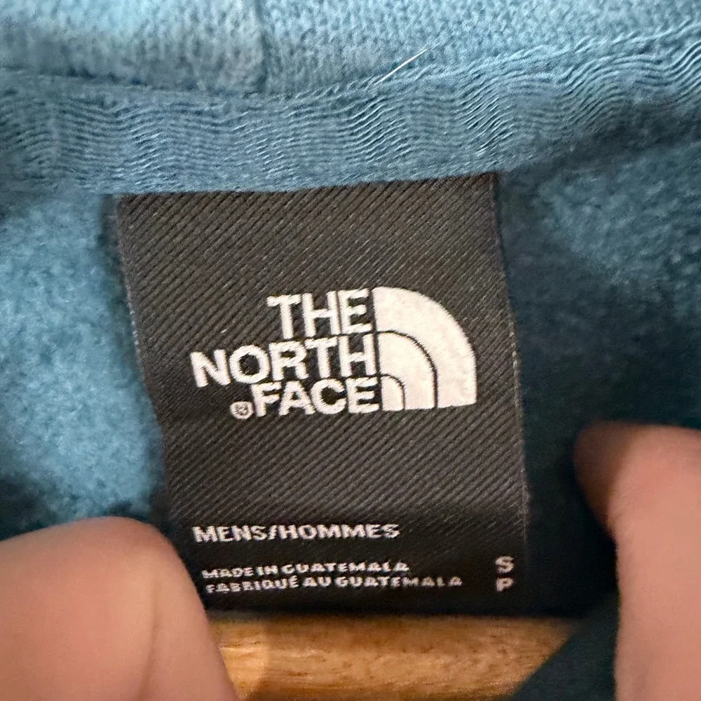 The North Face Mens Blue Logo‎ Pullover Hoodie Fleece Sweatshirt Small 4512